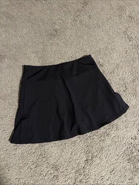 Black Athletic Skort - Flared Tennis/Active Skirt